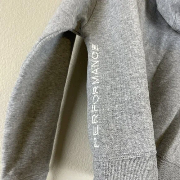 Calvin Klein Performance Hoodie Womens Size Small Cropped Light Wash Gray Hooded - Picture 10 of 12